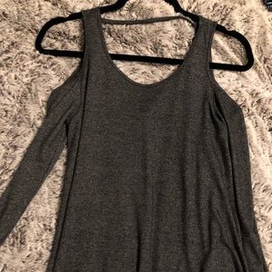 Long sleeve cold shoulder top